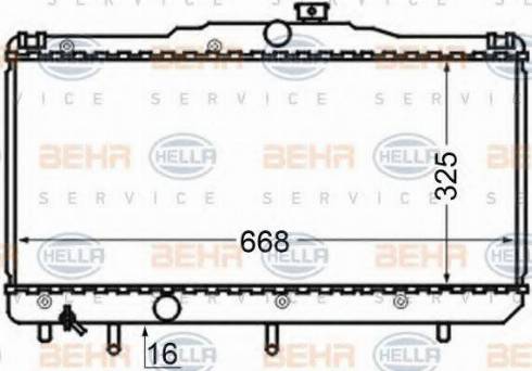 HELLA 8MK 376 704-554 - Радиатор, охлаждане на двигателя vvparts.bg