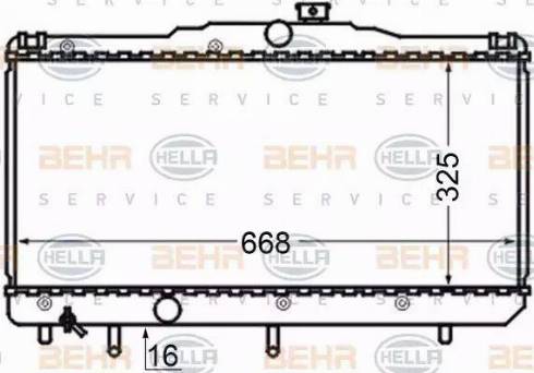 HELLA 8MK 376 704-551 - Радиатор, охлаждане на двигателя vvparts.bg