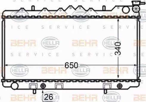 HELLA 8MK 376 704-581 - Радиатор, охлаждане на двигателя vvparts.bg