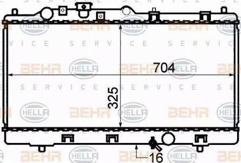 HELLA 8MK 376 705-541 - Радиатор, охлаждане на двигателя vvparts.bg