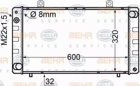 HELLA 8MK 376 705-651 - Радиатор, охлаждане на двигателя vvparts.bg