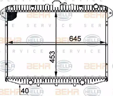 HELLA 8MK 376 706-591 - Радиатор, охлаждане на двигателя vvparts.bg