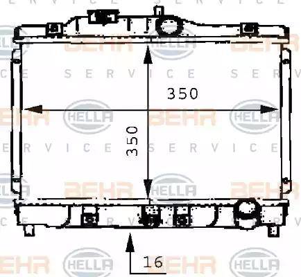 HELLA 8MK 376 706-691 - Радиатор, охлаждане на двигателя vvparts.bg