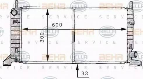 HELLA 8MK 376 706-661 - Радиатор, охлаждане на двигателя vvparts.bg