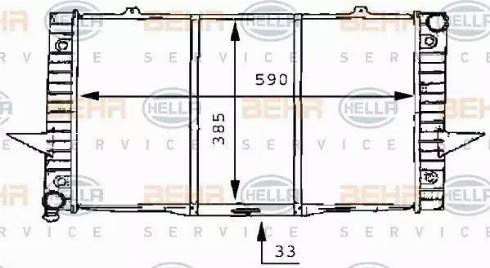 HELLA 8MK 376 706-751 - Радиатор, охлаждане на двигателя vvparts.bg