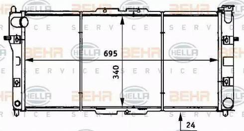 HELLA 8MK 376 706-721 - Радиатор, охлаждане на двигателя vvparts.bg