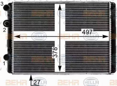 HELLA 8MK 376 700-471 - Радиатор, охлаждане на двигателя vvparts.bg