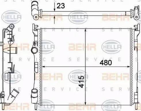 HELLA 8MK 376 700-381 - Радиатор, охлаждане на двигателя vvparts.bg