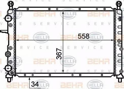 HELLA 8MK 376 708-491 - Радиатор, охлаждане на двигателя vvparts.bg