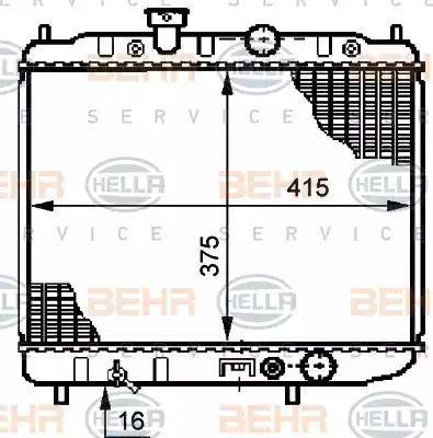 HELLA 8MK 376 708-541 - Радиатор, охлаждане на двигателя vvparts.bg