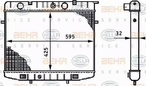 HELLA 8MK 376 708-601 - Радиатор, охлаждане на двигателя vvparts.bg