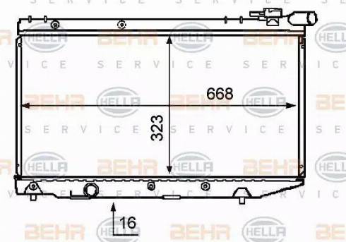 HELLA 8MK 376 708-041 - Радиатор, охлаждане на двигателя vvparts.bg