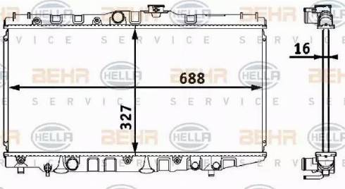 HELLA 8MK 376 708-151 - Радиатор, охлаждане на двигателя vvparts.bg