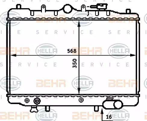 HELLA 8MK 376 707-451 - Радиатор, охлаждане на двигателя vvparts.bg