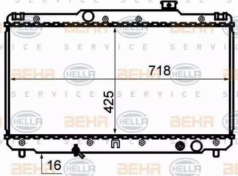 HELLA 8MK 376 707-511 - Радиатор, охлаждане на двигателя vvparts.bg