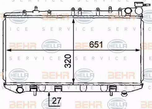 HELLA 8MK 376 707-641 - Радиатор, охлаждане на двигателя vvparts.bg