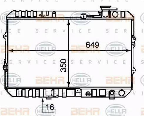 HELLA 8MK 376 707-791 - Радиатор, охлаждане на двигателя vvparts.bg