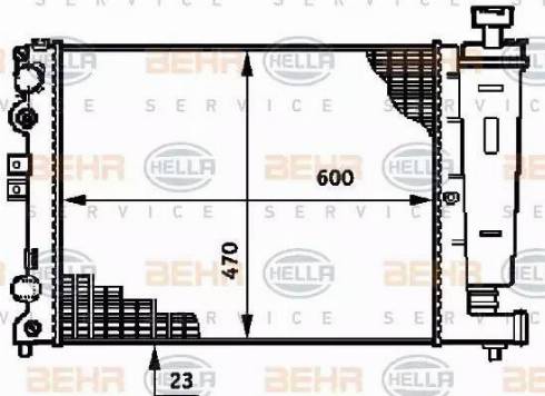 HELLA 8MK 376 719-461 - Радиатор, охлаждане на двигателя vvparts.bg