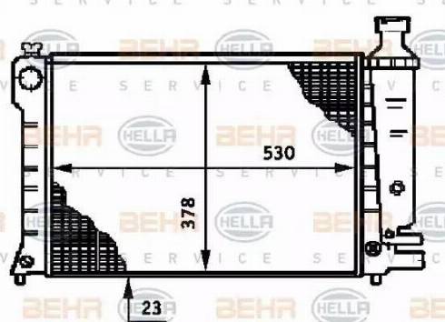 HELLA 8MK 376 719-411 - Радиатор, охлаждане на двигателя vvparts.bg