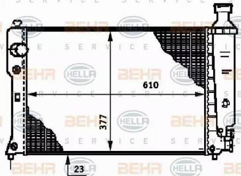 HELLA 8MK 376 719-591 - Радиатор, охлаждане на двигателя vvparts.bg