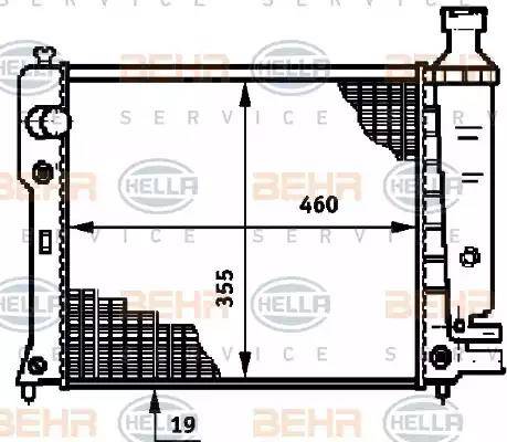 HELLA 8MK 376 719-571 - Радиатор, охлаждане на двигателя vvparts.bg