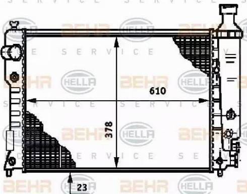 HELLA 8MK 376 719-611 - Радиатор, охлаждане на двигателя vvparts.bg