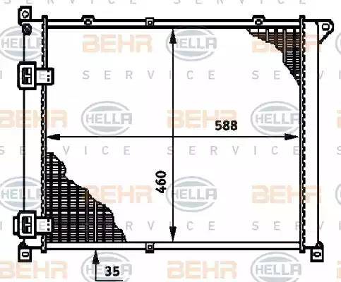 HELLA 8MK 376 719-341 - Радиатор, охлаждане на двигателя vvparts.bg