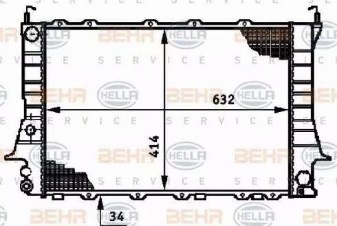 HELLA 8MK 376 719-351 - Радиатор, охлаждане на двигателя vvparts.bg