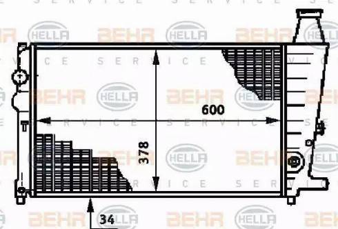 HELLA 8MK 376 719-381 - Радиатор, охлаждане на двигателя vvparts.bg