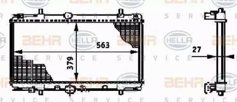 HELLA 8MK 376 719-291 - Радиатор, охлаждане на двигателя vvparts.bg