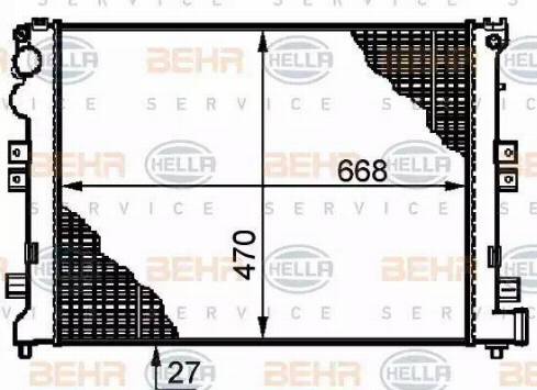 HELLA 8MK 376 719-231 - Радиатор, охлаждане на двигателя vvparts.bg