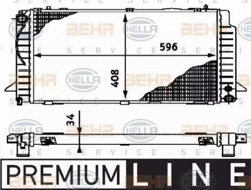 HELLA 8MK 376 714-601 - Радиатор, охлаждане на двигателя vvparts.bg