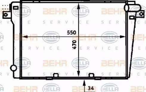 HELLA 8MK 376 714-021 - Радиатор, охлаждане на двигателя vvparts.bg