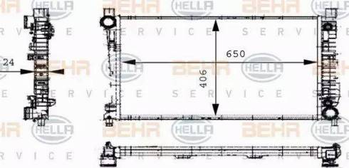 HELLA 8MK 376 714-334 - Радиатор, охлаждане на двигателя vvparts.bg