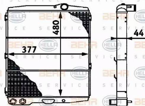 HELLA 8MK 376 714-721 - Радиатор, охлаждане на двигателя vvparts.bg