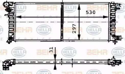 HELLA 8MK 376 715-434 - Радиатор, охлаждане на двигателя vvparts.bg