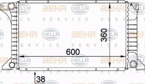 HELLA 8MK 376 715-471 - Радиатор, охлаждане на двигателя vvparts.bg