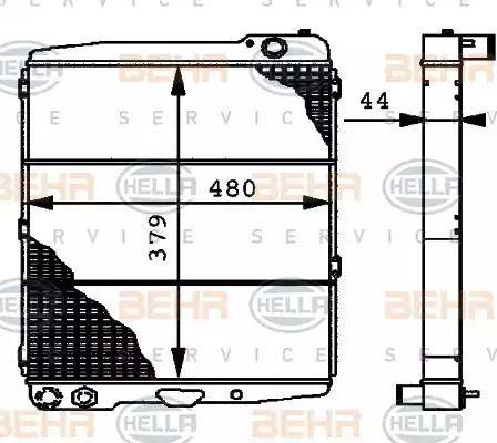 HELLA 8MK 376 715-031 - Радиатор, охлаждане на двигателя vvparts.bg