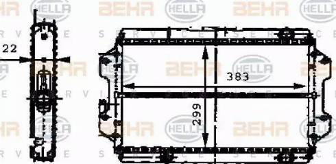 HELLA 8MK 376 716-401 - Радиатор, охлаждане на двигателя vvparts.bg