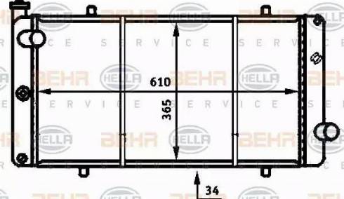 HELLA 8MK 376 716-541 - Радиатор, охлаждане на двигателя vvparts.bg