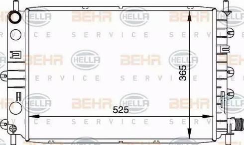 HELLA 8MK 376 716-041 - Радиатор, охлаждане на двигателя vvparts.bg