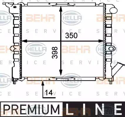 HELLA 8MK 376 716-061 - Радиатор, охлаждане на двигателя vvparts.bg