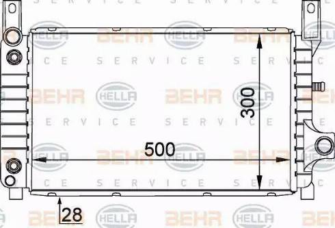 HELLA 8MK 376 716-031 - Радиатор, охлаждане на двигателя vvparts.bg