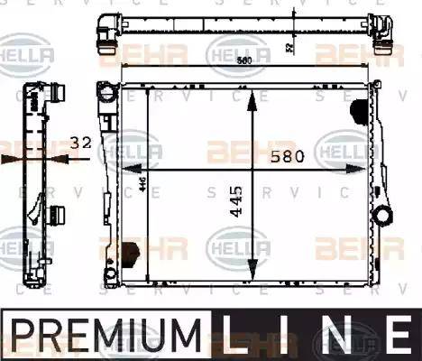 HELLA 8MK 376 716-251 - Радиатор, охлаждане на двигателя vvparts.bg