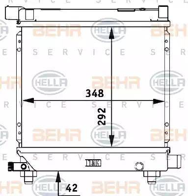 HELLA 8MK 376 710-631 - Радиатор, охлаждане на двигателя vvparts.bg