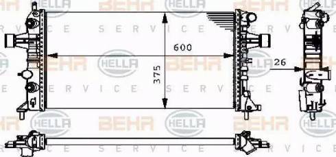 HELLA 8MK 376 710-324 - Радиатор, охлаждане на двигателя vvparts.bg