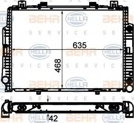 HELLA 8MK 376 711-514 - Радиатор, охлаждане на двигателя vvparts.bg