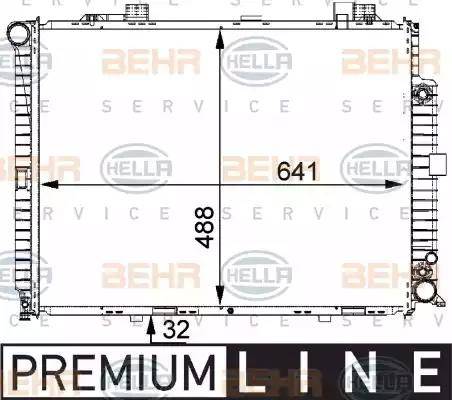 HELLA 8MK 376 711-151 - Радиатор, охлаждане на двигателя vvparts.bg