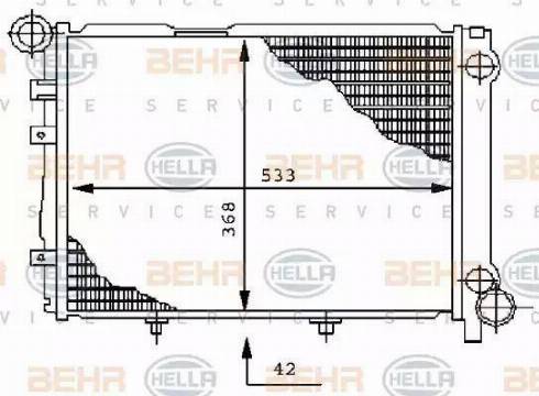 HELLA 8MK 376 711-351 - Радиатор, охлаждане на двигателя vvparts.bg