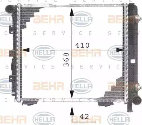 HELLA 8MK 376 711-321 - Радиатор, охлаждане на двигателя vvparts.bg